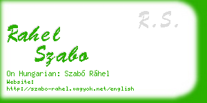 rahel szabo business card